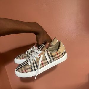 AUTHENTIC Burberry Check Cotton Sneakers
